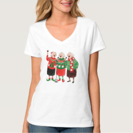 T-Shirt de Noël Festive pour Femmes – Pulls de Noë