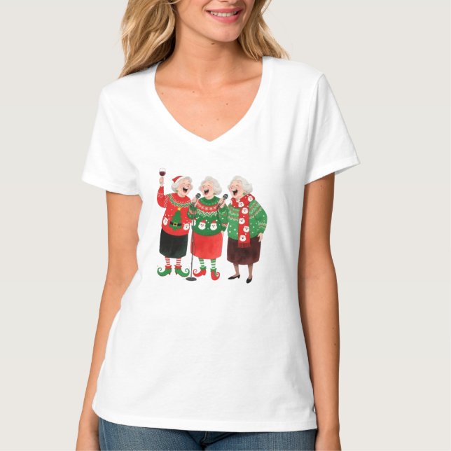 T-Shirt de Noël Festive pour Femmes – Pulls de Noë (Framsida)