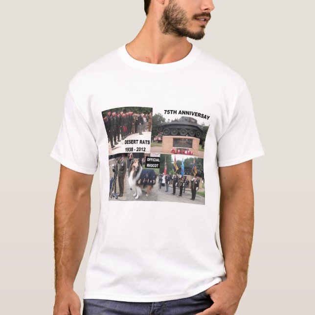 T-Shirt Desert Råttor 75:e-årsdagen Firande (Framsida)