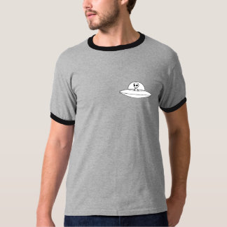 T-shirt design alien gris et noir