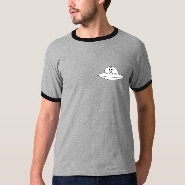 T-shirt design alien gris et noir (Framsida)