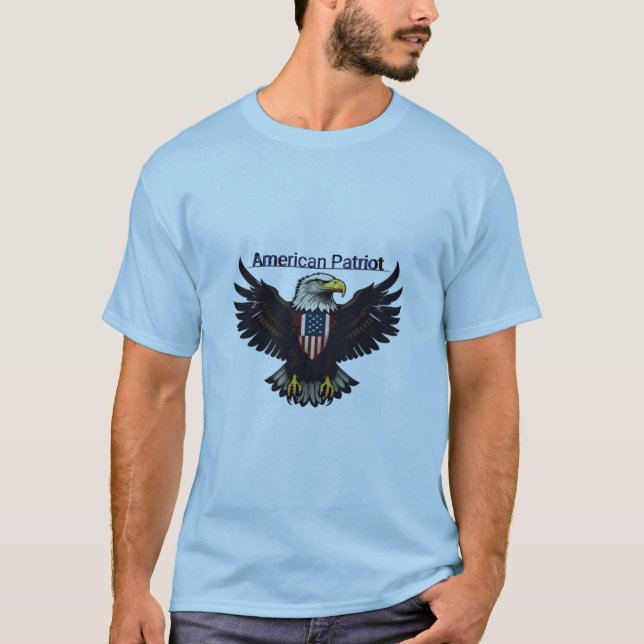 T-shirt design ’American patriot örn’ (Framsida)