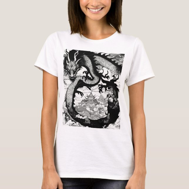 T-shirt-design animeringstatuering t shirt (Framsida)