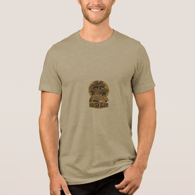 T-shirt design är gyllene strand (Framsida)