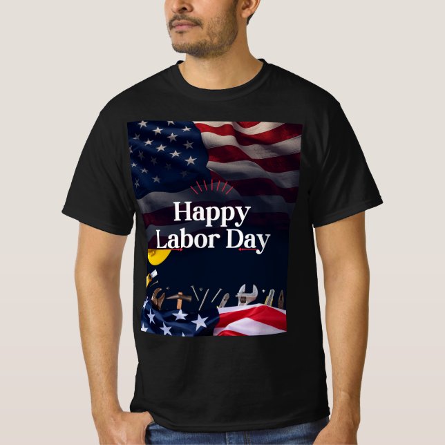 T-shirt design av glad arbetsdag (Framsida)