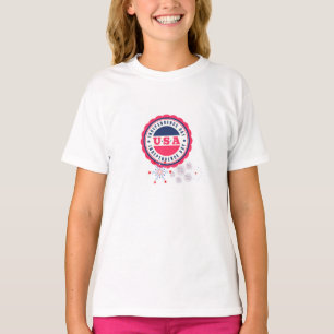 T-shirt design av USA:s självständighetsdag
