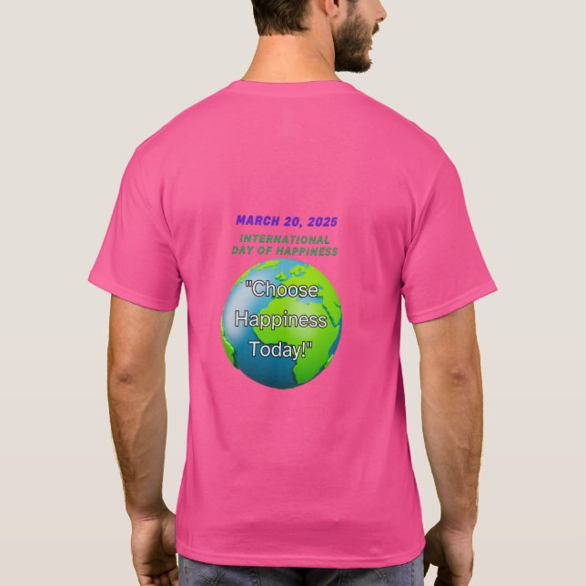 T-Shirt design, Day of Happiness 20 mars 2025, (Baksida)