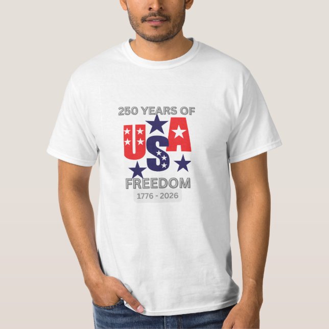 T-shirt design för 250 år av USA  (Framsida)