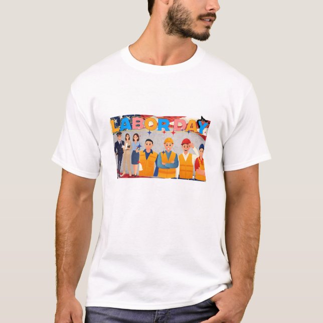 T-shirt design för arbetsdagen (Framsida)