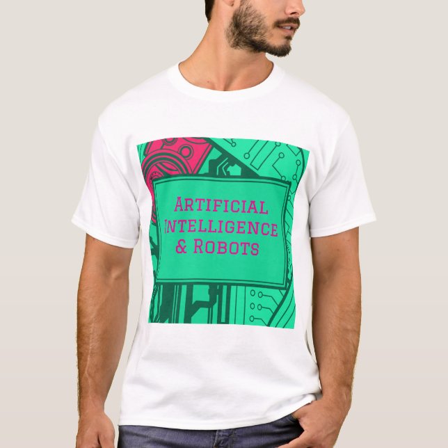 T-Shirt-design för artificiell intelligens och rob T Shirt (Framsida)