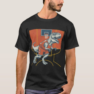 T-shirt-design för basketspelare i Dinosaur T Shirt