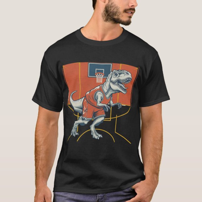 T-shirt-design för basketspelare i Dinosaur T Shirt (Framsida)