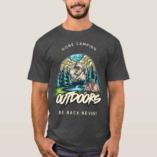 T-shirt-design för campingentusiaster rolig t shirt