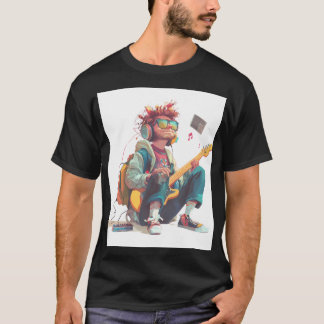 T-shirt-design för musikälskande gitarrspelare t shirt
