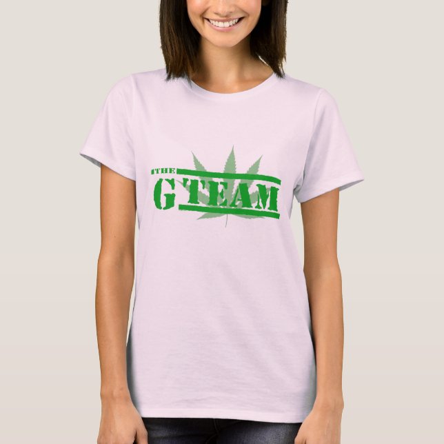 T-shirt-design för ogräs-team lövs ogräs älskare tee shirt (Framsida)
