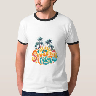 T-shirt design för sommarstämning