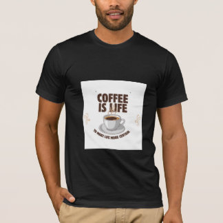 t-shirt design kaffe är livet design konst