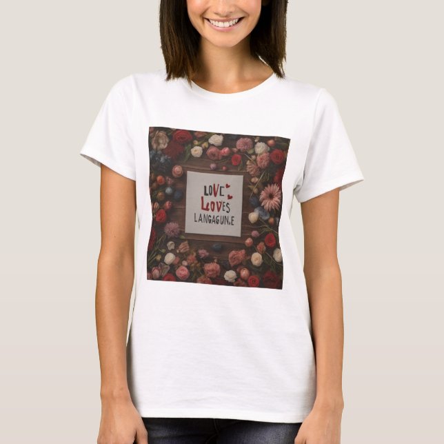 T-Shirt-design med Blommigt Touch T Shirt (Framsida)