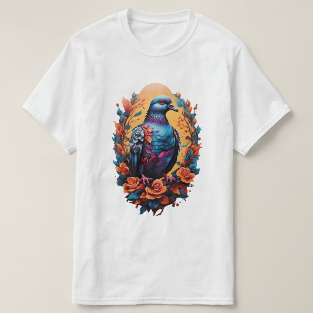 T-shirt-design med duvan t shirt (Design framsida)