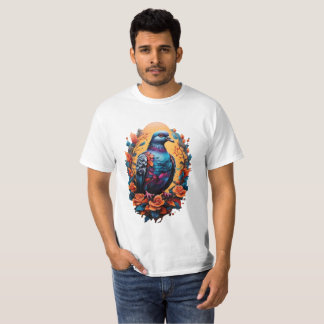 T-shirt-design med duvan t shirt