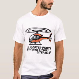 T-shirt-design med helikopterpilot som vrider roto t shirt