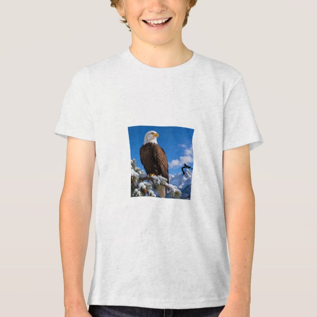 T-shirt design med örn @ katt konst  (Framsida)