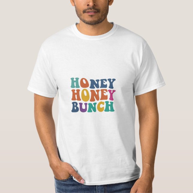 T-shirt-design med texten "Honungsbunch" i mult T Shirt (Framsida)