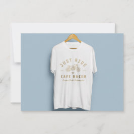 T-shirt design med vacker logotyp vykort