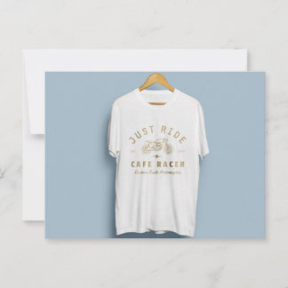 T-shirt design med vacker logotyp vykort
