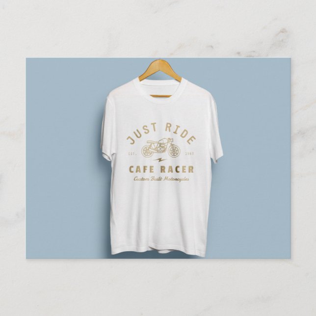 T-shirt design med vacker logotyp vykort (Framsida)