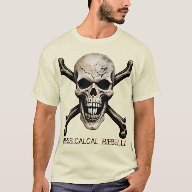 T-shirt-design Skullstam: Sten i Rebelltee T Shirt (Framsida)