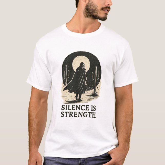 T-shirt-design: Tystnad är styrka T Shirt (Framsida)