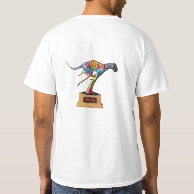 T-shirt designad "Behålla Flytta Forward" (Baksida)