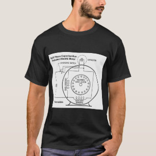 T-Shirt-diagram för induktionsmotor med delad fas T Shirt