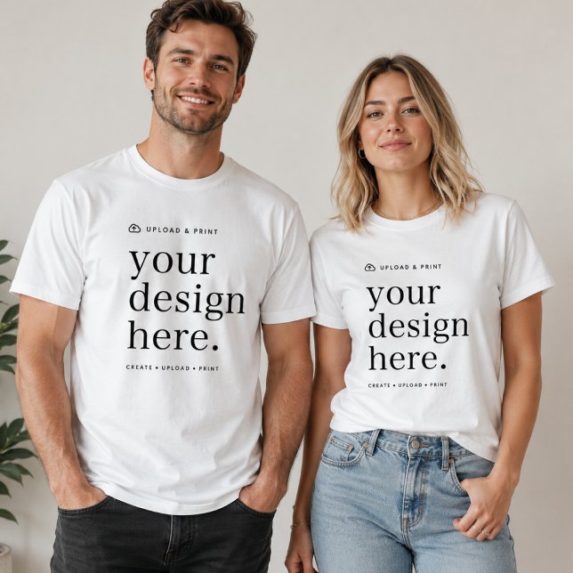 T-Shirt Din Design Uppladdning (Create, upload, print - a bespoke design t-shirt created in your style, for business or personal use)