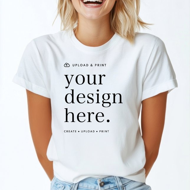 T-Shirt Din Design Uppladdning (Create, upload, print - a bespoke design t-shirt created in your style, for business or personal use)