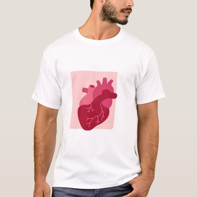 T-shirt dinámico con corazón   (Framsida)