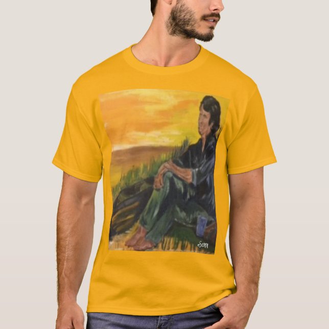 T-shirt: Djupt i tankar. T Shirt (Framsida)