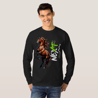 t-shirt-djur av manar illustration av hästar engl t shirt