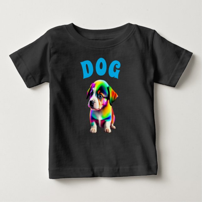 T-shirt dog multicolor (Framsida)
