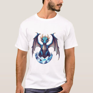 T-Shirt Drakunge framträder ur kristallägg