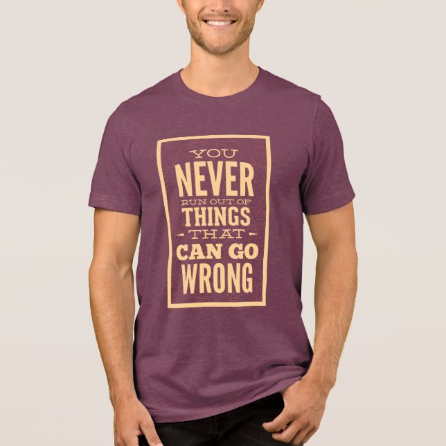 T-Shirt-"Du kommer aldrig ut Springa från Sak som  T Shirt (Framsida)