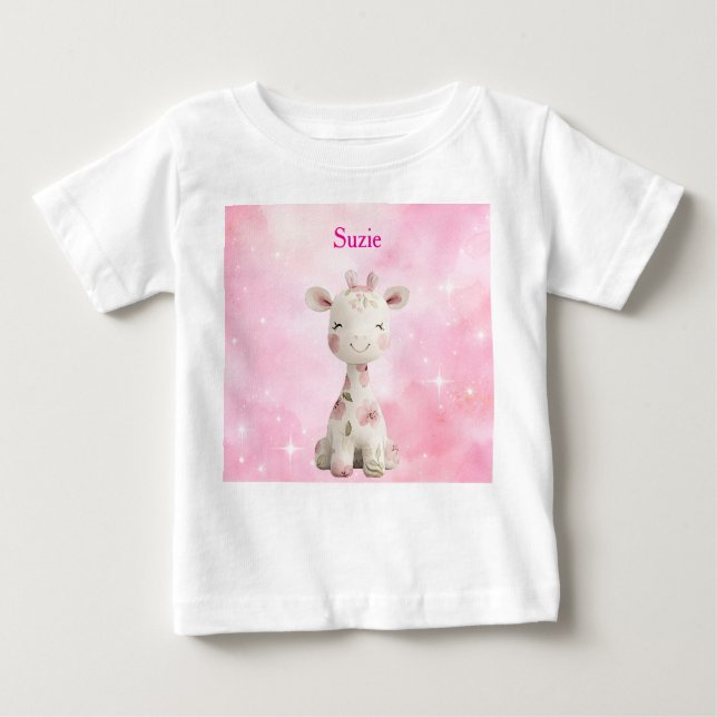 T-Shirt-Editable Pink Chinoiserie T-Shirt (Framsida)