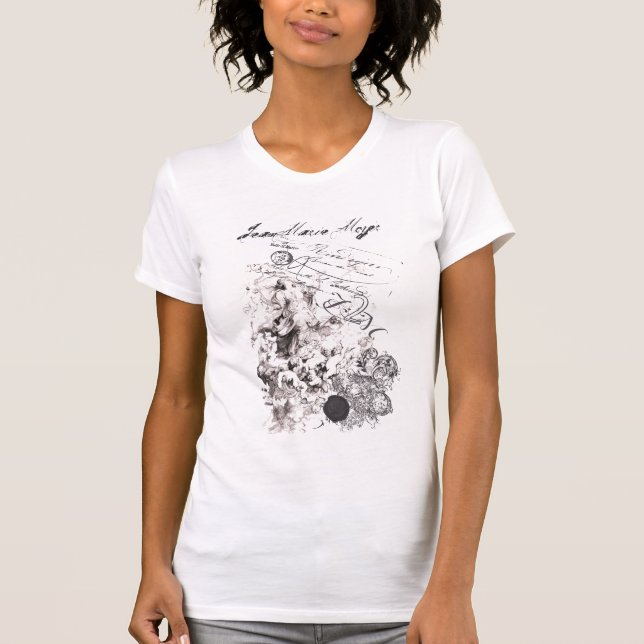 t-shirt effet usé baroque vierge et anges (Framsida)