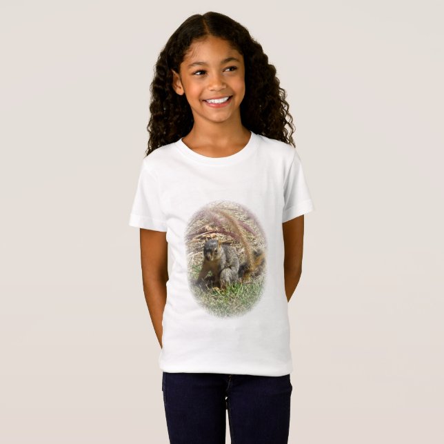 t-shirt - ekorre Porträtt (Hel framsida)