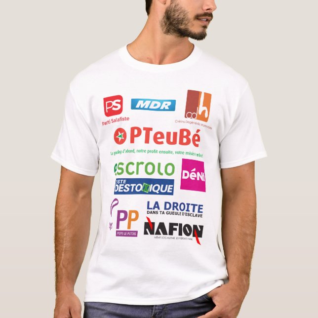 T-Shirt Elections 2019 Belgique Parodie (Framsida)