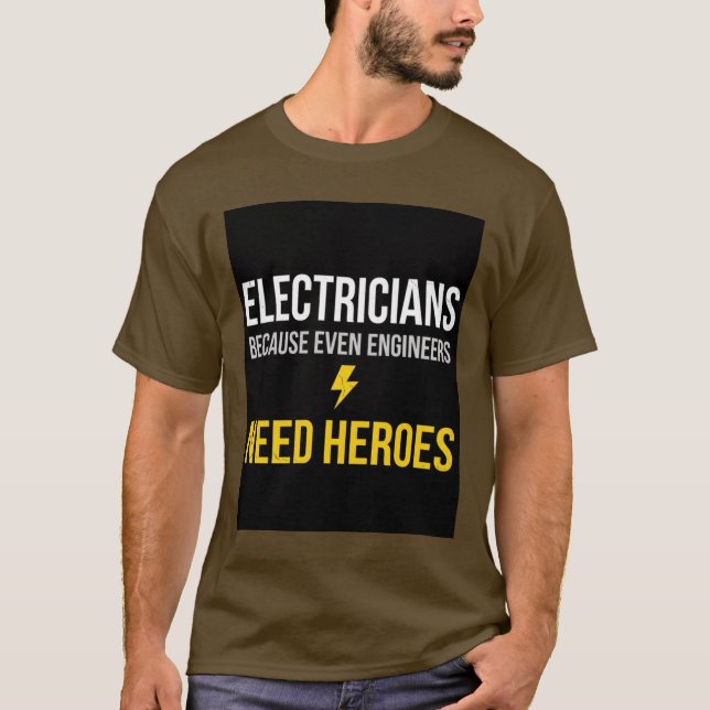 T-Shirt elektriker  (Framsida)