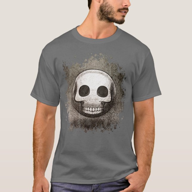 T-shirt Emoji Skullmoji Vintage (Framsida)