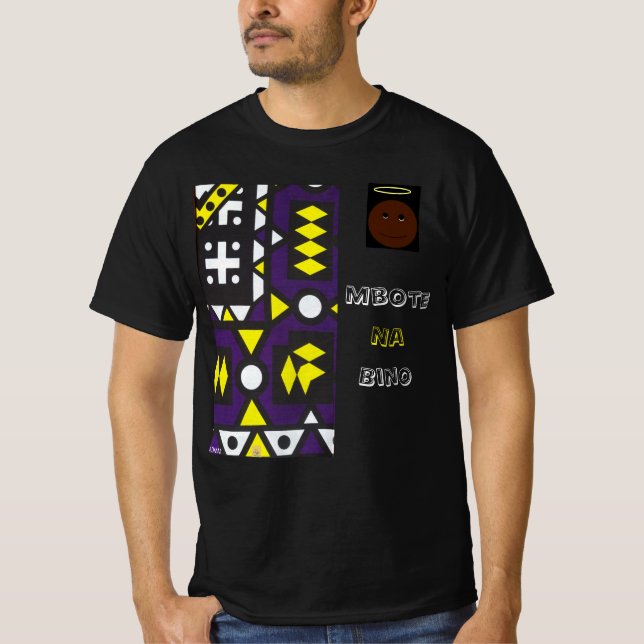 T-shirt en lingala - Mbote na bino (Framsida)