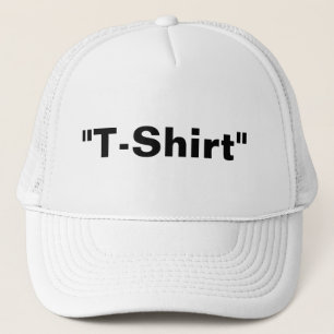"T-Shirt" - en ord-minimalistisk utformning Keps